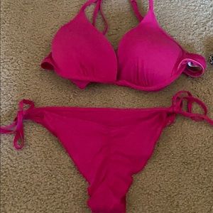 Hot pink bikini